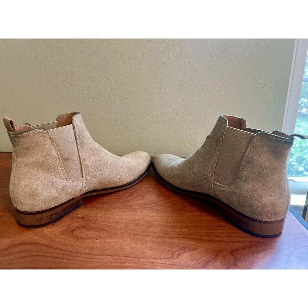 Sonoma Mens 13 Medium Tan Chelsea Boots Pull On Casual Faux Suede Shoes